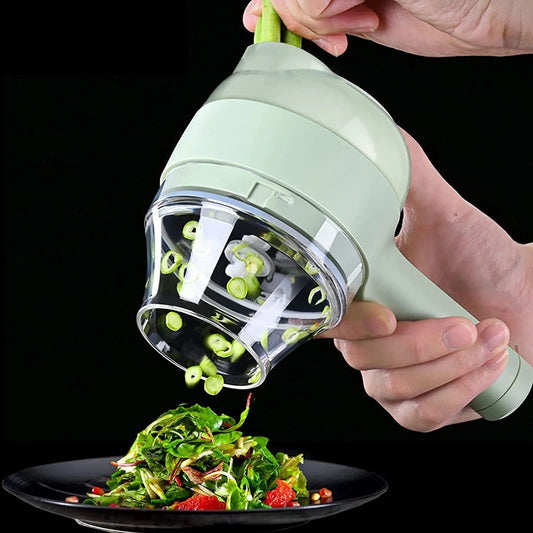 4 In 1 Electric Vegetable Cutter Set -  Wireless Food Processor
