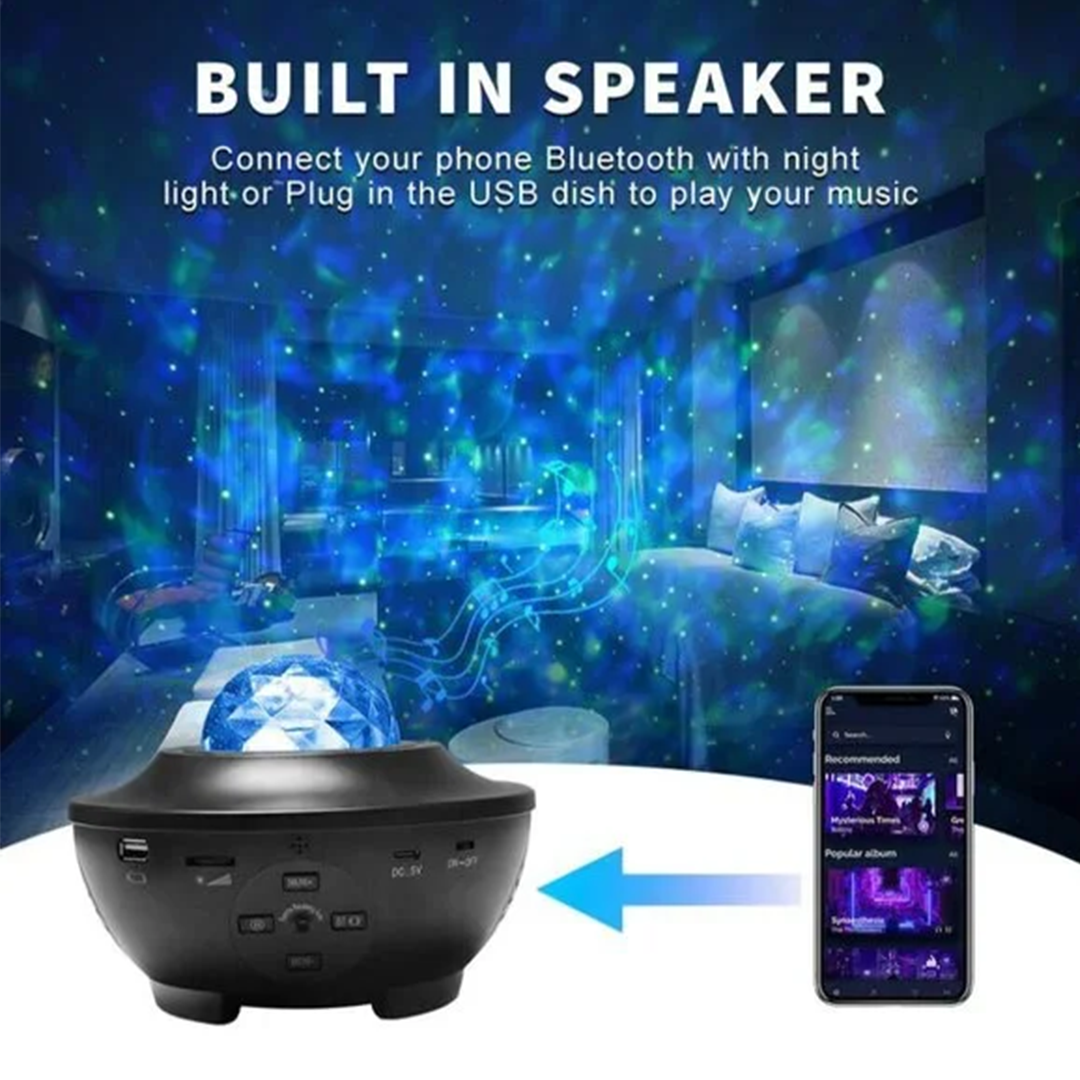 Smart Galaxy Sky Star Projector with Bluetooth Speaker
